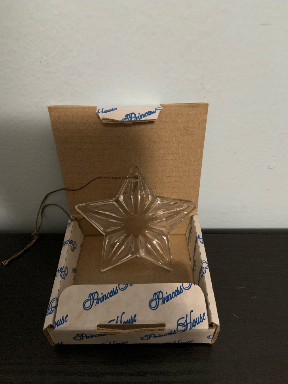 Princess House Lead Crystal Glass Star Ornament